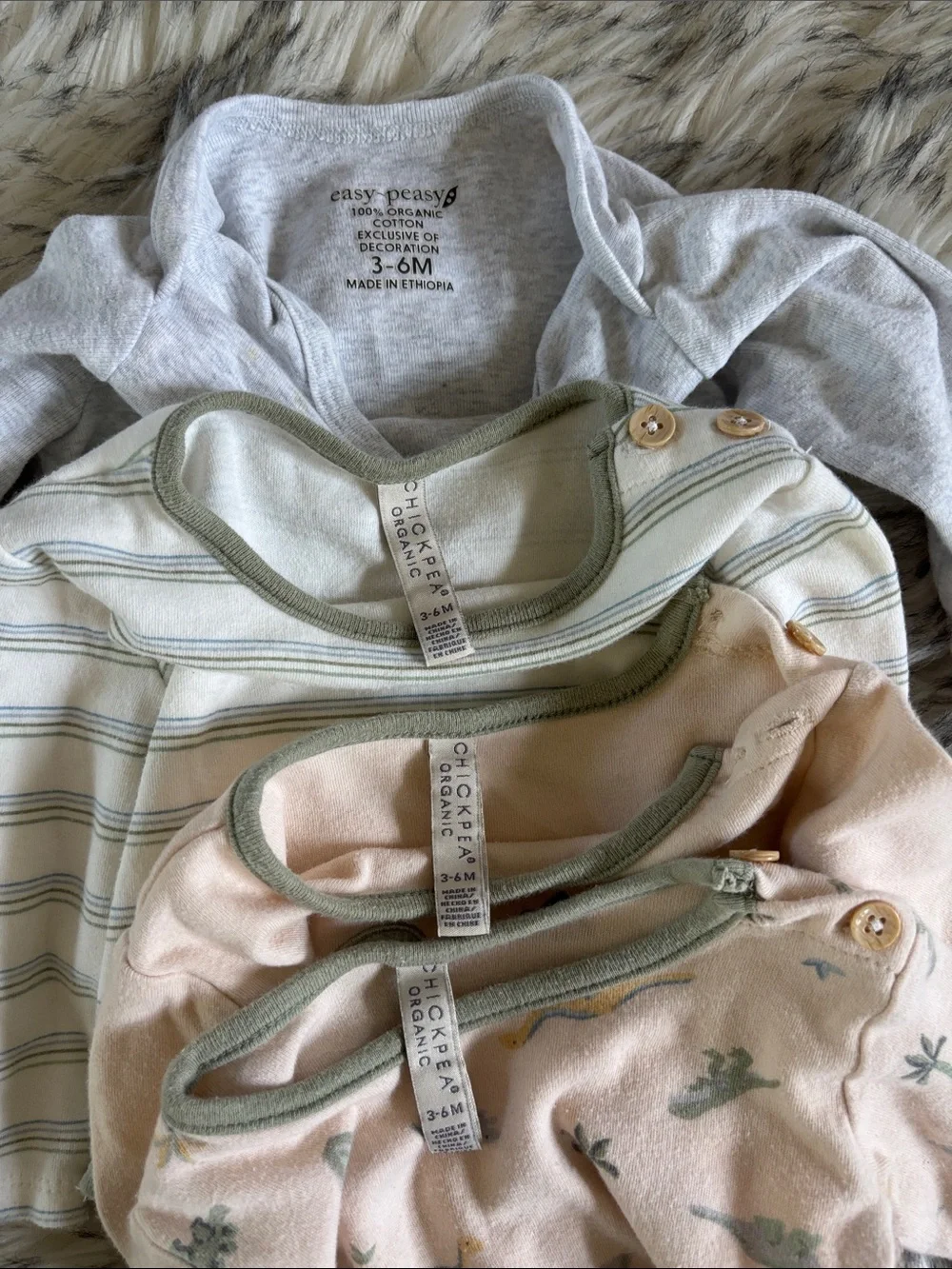 3-6M 8 Baby Boy Long Sleeve Onesie Bundle